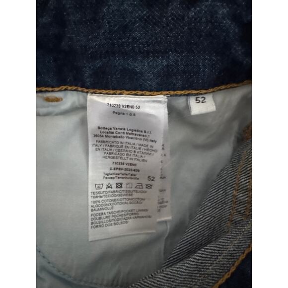 NWT Men's Bottega Veneta Medium Washed Trouser Straight Denim size 52 in Indigo - Picture 6 of 8